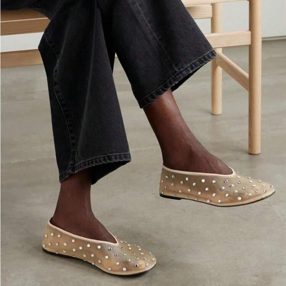Arqa Crystal Rhinestone Ballet Flats EU 40 / us 9 / 25 cm